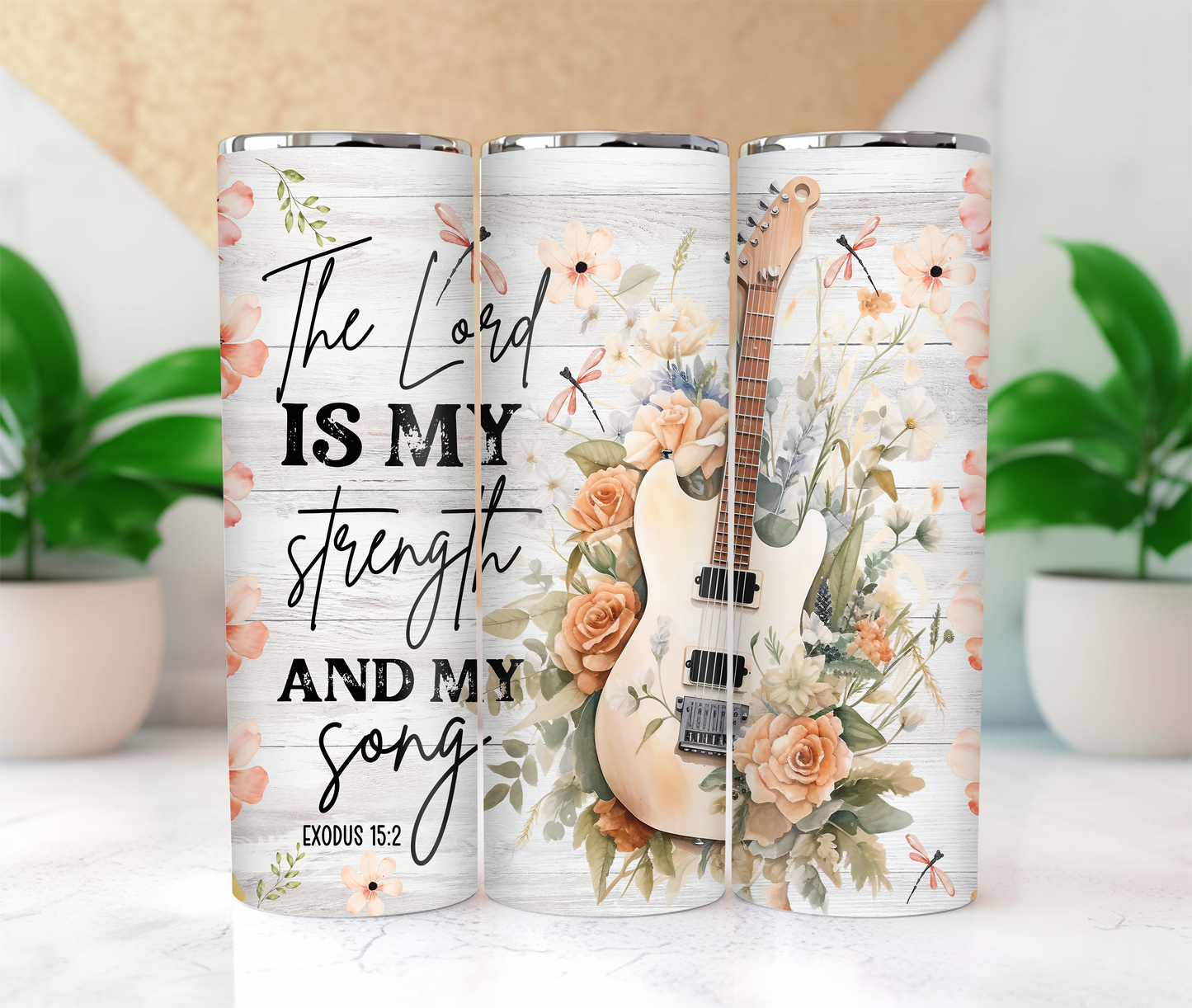 20oz Skinny Tumbler - Lord is my Strength