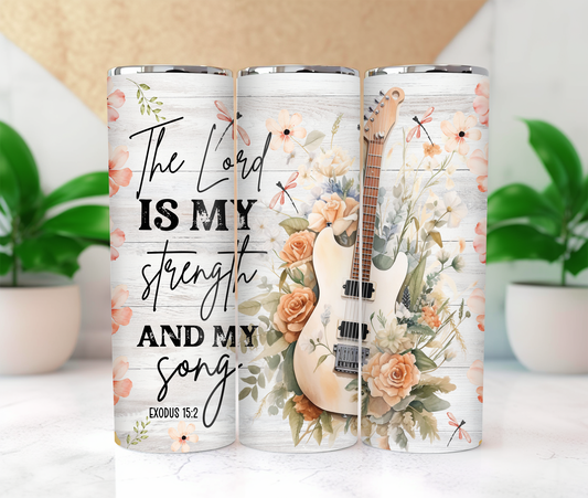 20oz Skinny Tumbler - Lord is my Strength