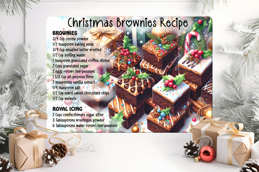 Cutting Board - Christmas Brownie Recipe