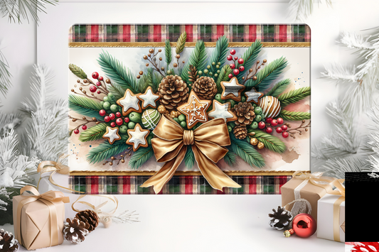 Cutting Board - Christmas Decor Plaid and White