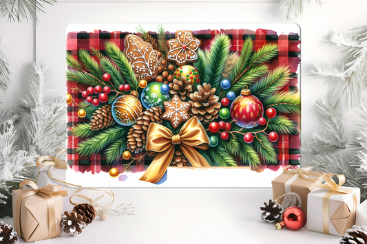 Cutting Board - Christmas Decor Plaid