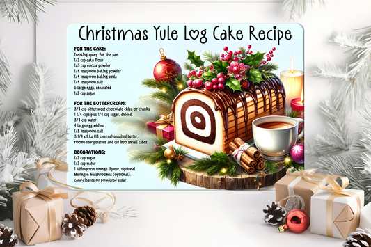 Cutting Board - Christmas Yule Log Recipe