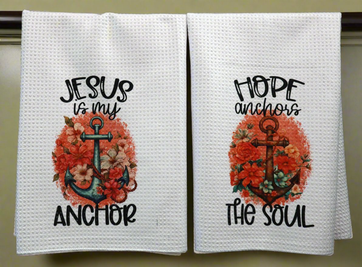 Kitchen Towel Set - Jesus Anchor