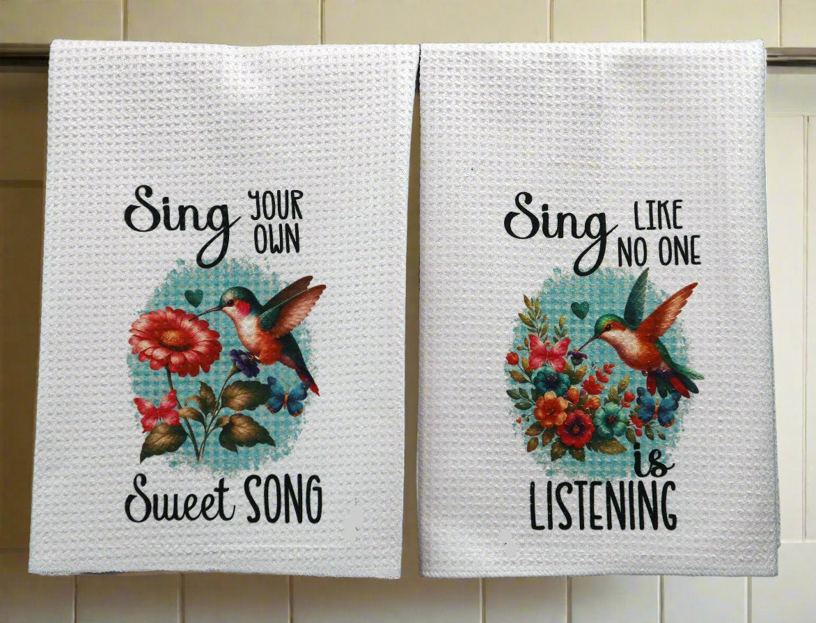 Kitchen Towel Set - Sing Hummingbird